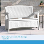 Suncast Outdoor Wicker Love Seat - Image 3