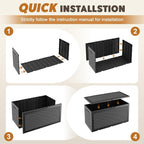 Outdoor Storage Box, Resin Deck Boxes Indoor and outdoor, Waterproof Storage - Image 7