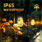 GIGALUMI Hanging Mason Jar Solar Lights, 6 Pack 30 Led Tinplate Lids Hanging - Image 6