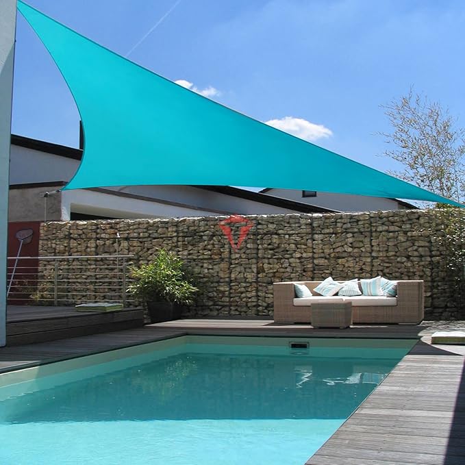 Patio Paradise 12' x 12' x 11'10" Sun Shade Sail Triangle Canopy, Permeable - Image 4