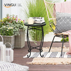 VINGLI Mosaic Print Accent Table, End Table, Plant Stand Decor - Image 7