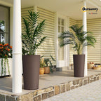 Outsunny 29 Inch Tall Planters for Outdoor Plants, Stackable Large Planters for - Image 2