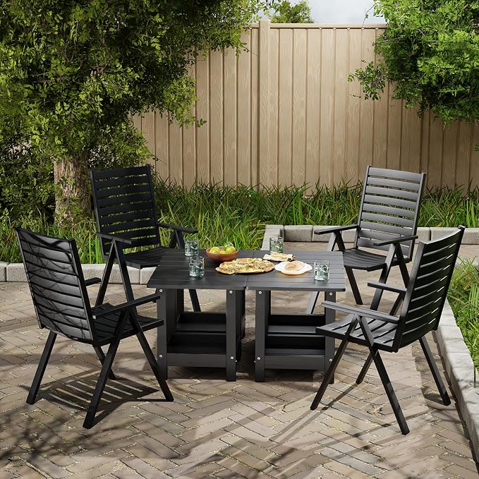 Outdoor Side Table for Garden, Living Room Adirondack Tables for Outside 2-Tier - Image 2