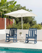Ciokea Oversized Outdoor Rocking Chairs Set of 3, 380lbs Heavy-Duty Large Patio - Image 2