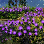 Kohlrabi Solar Garden Lights Outdoor, 4 Pack 40 LED Solar Purple Firefly Lights - Image 6