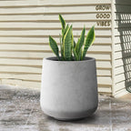 Kante 15.3" Dia Round Concrete Planter, Outdoor Indoor Large Plant Pots - Image 6