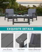 SERWALL HDPE Outdoor Couch Set of 2 - Image 4
