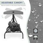 HOMREST 3 Seat Outdoor Porch Swing - Image 2