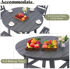 AMERLIFE 5 Piece HDPE Outdoor Dining Table & Chairs Set, All-Weather Patio - Image 7
