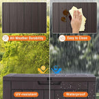 Sweetcrispy Deck Box with 31 Gallon Capacity, Weatherproof Resin Lockable - Image 6