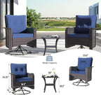 Kullavik 13 Pieces Outdoor Patio Furniture Set, PE Wicker Rattan Sectional Sofa - Image 4
