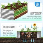 Quictent Raised Garden Bed Kit Oval Galvanized Metal Planter Box Tall - Image 4