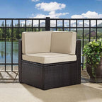 Crosley Furniture Palm Harbor Corner Outdoor Sectional Chair, Wicker Patio - Image 2