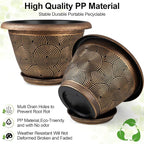 16 Inch Large Planter Pot for Plants Indoor Outdoor, 4 Pack Plastic Flower Pots - Image 5