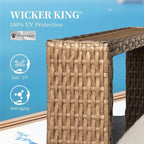 L Shaped Patio Furniture, Outdoor Rattan Wicker Sectional Sofa - Image 2