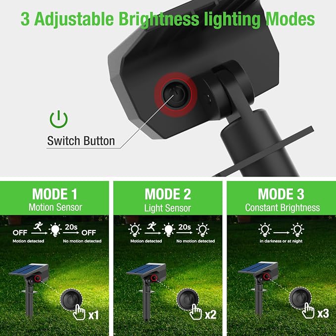 Solar Lights Outdoor Motion Sensor, Spot Landscape Lighting - Image 4