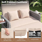 HAPPYGRILL Patio Rattan Wicker Daybed - Image 6