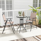 Tangkula 3 Piece Outdoor Bar Set, Patio Round Bar Table - Image 2