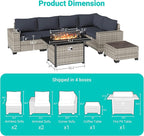 7 Pieces Outdoor Patio Furniture Set - Image 2