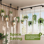 Bamworld Window Plant Hanger Indoor 63in 2PCS Hanging Planters - Image 3