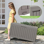 Outdoor Storage Box, Resin Deck Boxes Indoor and outdoor, Waterproof Storage - Image 5