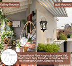 2.5in Ceiling Hooks for Hanging Plants 2Pack White - Image 5