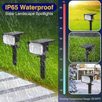 nipify 4 Pack Solar Spot Lights Outdoor Color Changing, 7 Modes Halloween RGB - Image 5