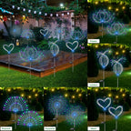 Solar Garden Lights Outdoor Waterproof, 2 Pack 120 LED Solar Firework Lights - Image 4