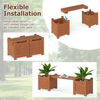 Giantex 2-in-1 Outdoor Bench - Image 5