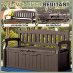Homall 75 Gallon Outdoor Storage Benches Lockable Deck Box - Image 5