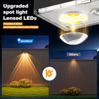 NIORSUN Solar Fence Lights, 8 Pack Deck Light, Led Lights Warm White Outdoor - Image 2