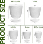Utopia Home - Spotty Plant Pots Indoor - 7/6.6/6/5.3/4.8 Inches Flower Pots - 5 - Image 2