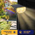 Kyosho Solar Spot Lights Outdoor Warm White, 38 LEDs Solar Landscape Lights - Image 8