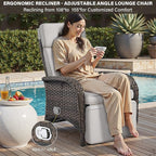 Belord Versatile Outdoor Recliner Chair Set of 3 - Image 3