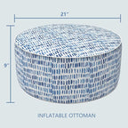 LVTXIII Outdoor Inflatable Ottoman Stool, Patio Water Repellent Footrest Stool - Image 3