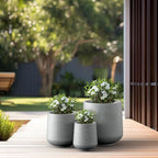 Kante 15.3"+11.6"+8.2" Dia Round Concrete Planter, Large Outdoor Indoor Planter - Image 5