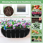 Riare 4 Pack 24 Inch Black Felt Window Box Liners- Fabric Trough Planter Basket - Image 6