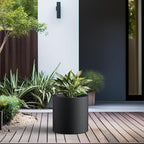 Kante 15.7" Dia Round Concrete Planter, Modern Style Large Cylindrical Plant Pot - Image 4