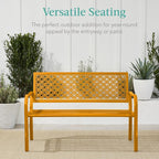 Best Choice Products Outdoor Bench 2-Person Metal Steel Benches Furniture - Image 6