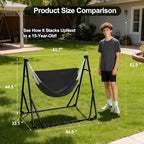 2-in-1 Hammock & Swing Chair for Teens – Adjustable Folding Chair - Image 3