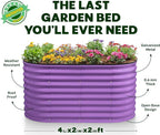 Plant & Plot Galvanized Raised Garden Beds Outdoor // 4×2×2 ft Planter Raised - Image 5