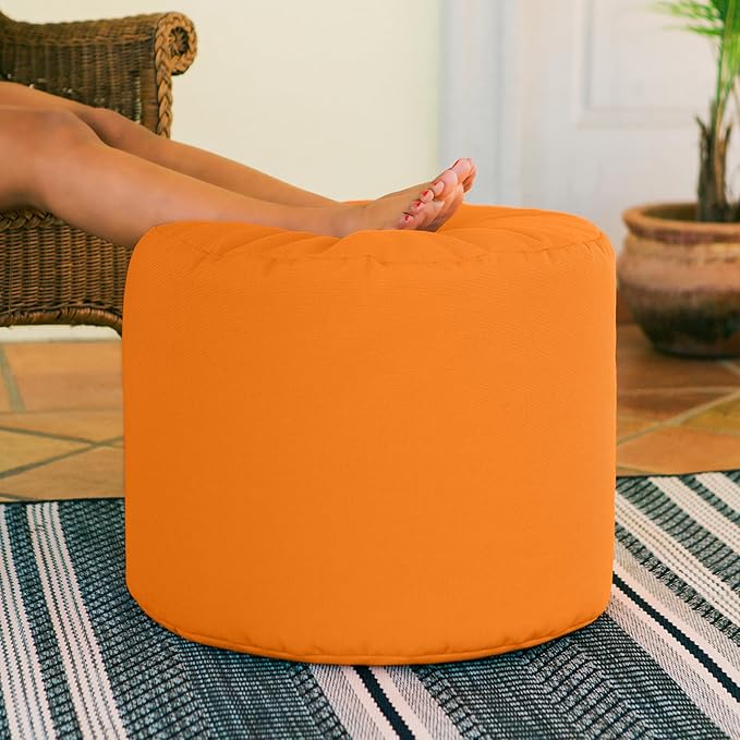 Jaxx Spring Outdoor Ottoman/Side Table, Premium Sunbrella - Image 5