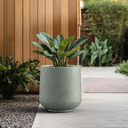 Kante 15.3" Dia Round Concrete Planter, Outdoor Indoor Large Plant Pots - Image 5