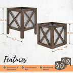 Autumn Alley Farmhouse Front Porch Planters Set of 2 Stand - Image 4