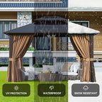 Aoxun 10'x12' Hardtop Gazebo, Aluminum Frame Permanent Pavilion - Image 7