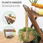 Indoor Plant Stand for Multiple Plants 2 Tier Wood Corner Plant Shelf Rack - Image 5