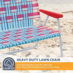 Camp & GO 16.5" High Seat Outdoor Double Wide Loveseat Web Folding Chair - Image 8