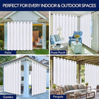 PureFit Outdoor Curtains for Patio Waterproof Weatherproof, UV Resistant - Image 5