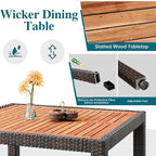 Shintenchi 5 PCS Patio Dining Set, Wicker Outdoor Table and Chairs - Image 3