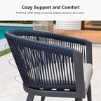 PURPLE LEAF Outdoor Dining Set for 8 All-Weather 9 Pieces Patio Aluminium - Image 5